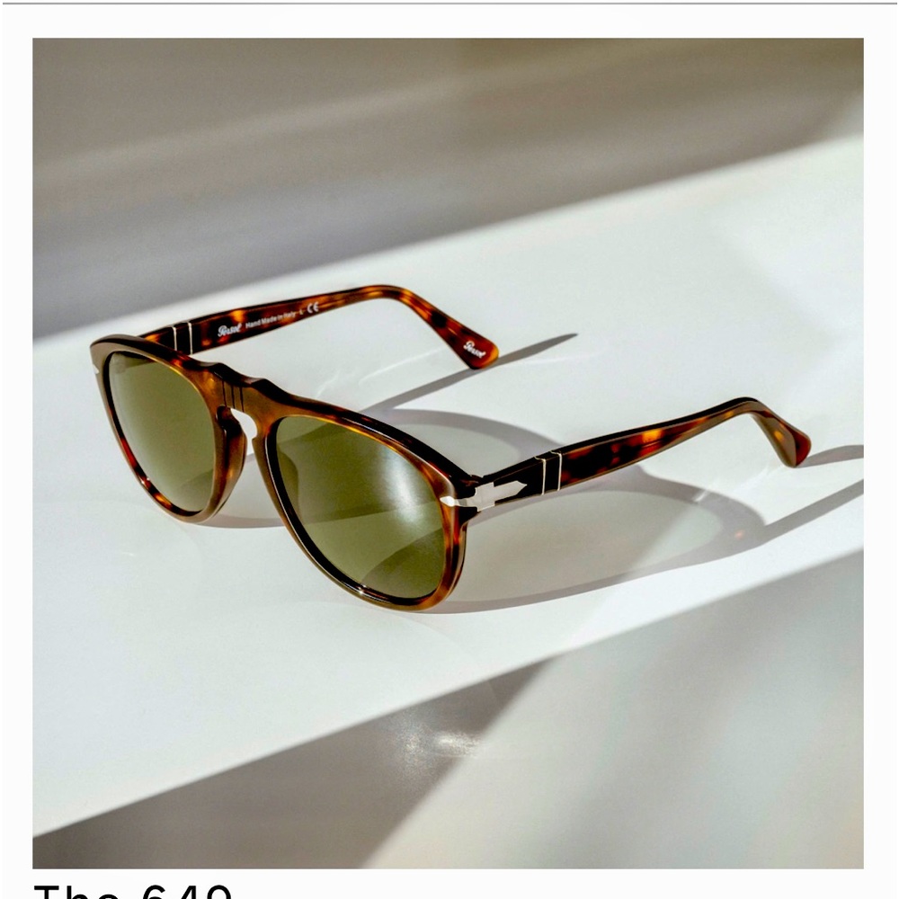 Persol PO6649SM 24/58 55 Tortoise/Green Tempered Glass Polarized Sunglasses.